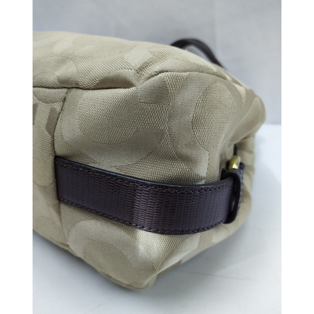 Coach Maggie Madison Signature Brown Canvas Leather 3 Compartments Shoulder Bag - Picture 9 of 15